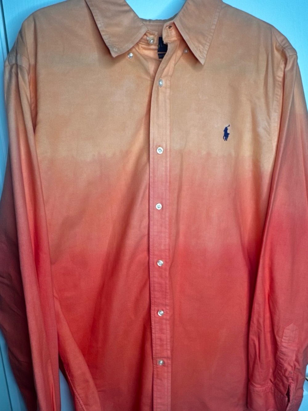 Polo by Ralph Lauren Orange to Coral Ombre Button-Down Shirt
